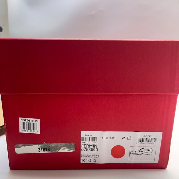 Salvatore Ferragamo Fermin Brown Leather Shoes Men Oxfords Shoes Size 10.5D - Picture 14 of 15